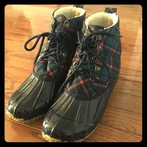 Talbots Duxbury Plaid Duck Boot, size 8